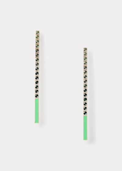 Pendientes Ralph Lauren Mujer Verdes - Crystal Bar - TFRWU8206